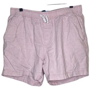 Old Navy Pink Striped Jogger Shorts Linen Blend Size Medium